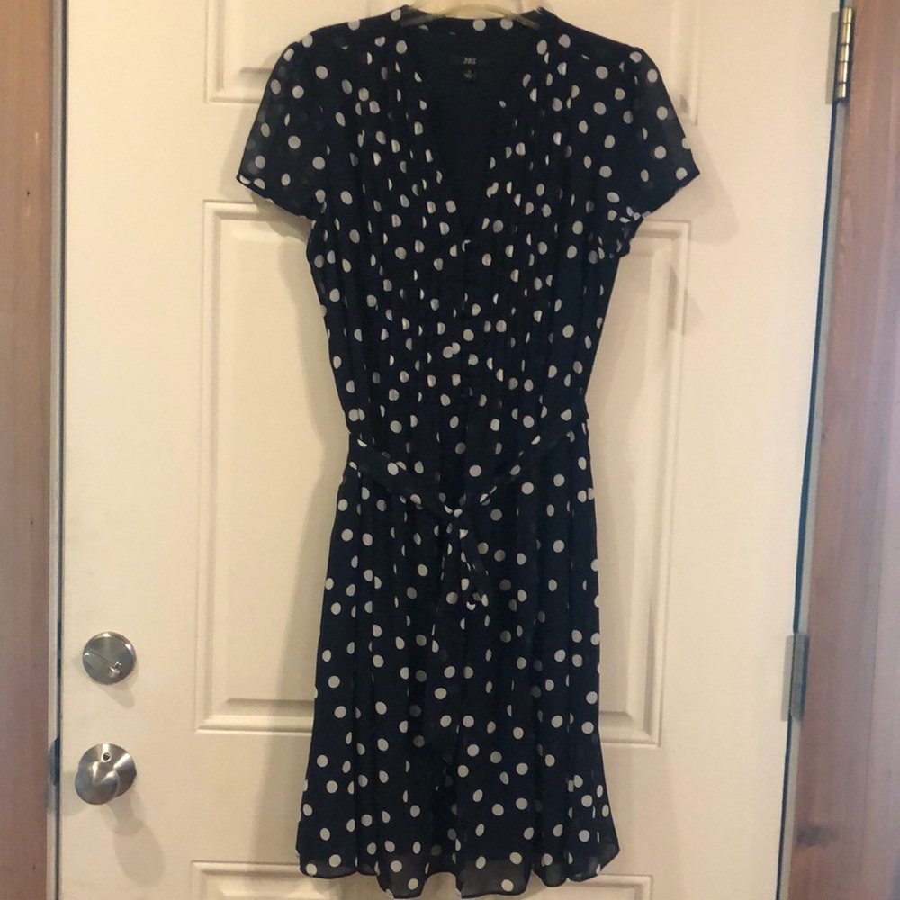 Navy & White Polka Dot Dress